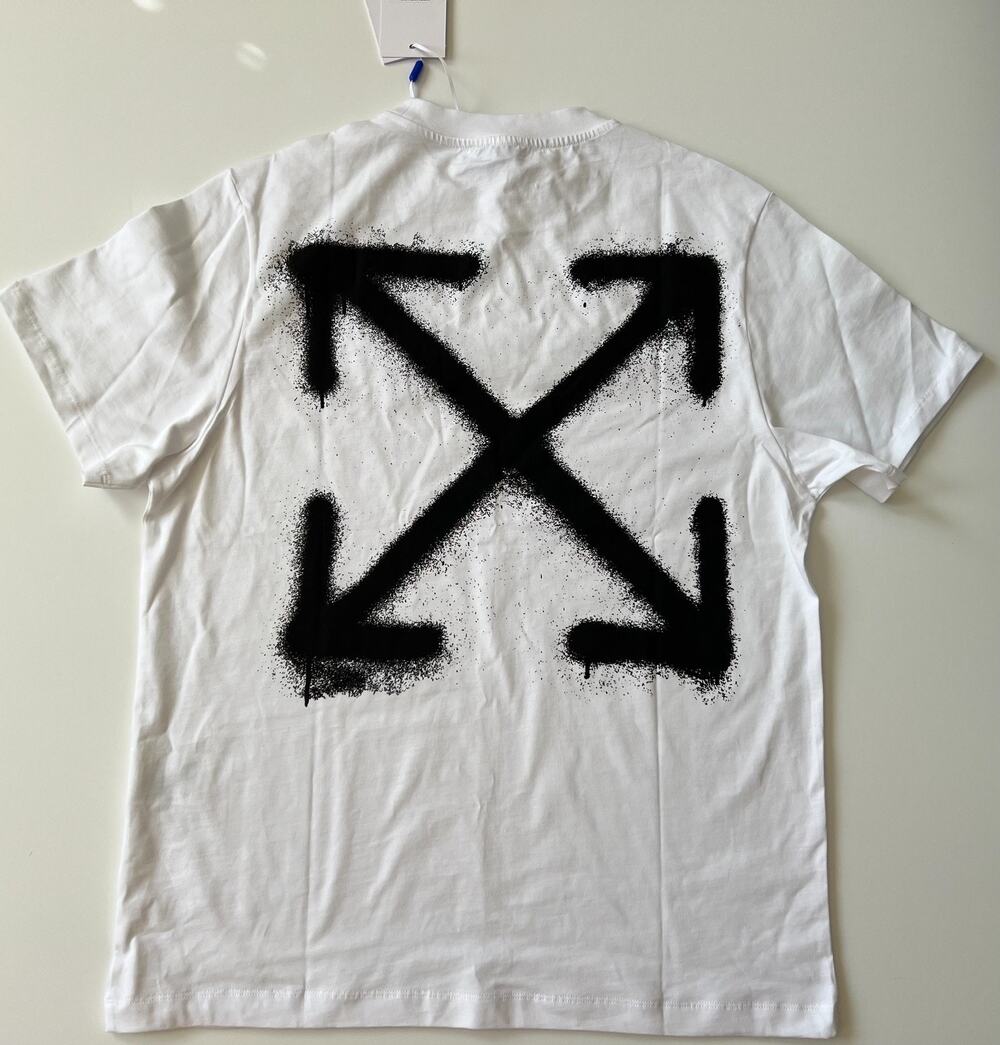 Off-White Spray Can Arrow Slim Short-Sleeve T-Shirt White Men’s Size XL NWT